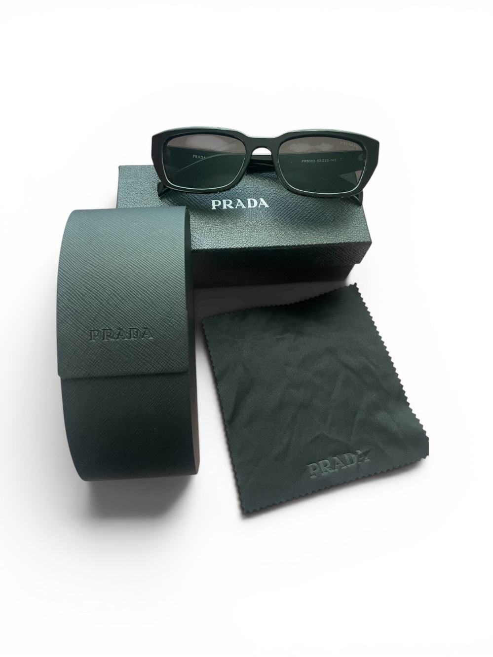 Prada Black Sunglasses with Dark Gray Lenses